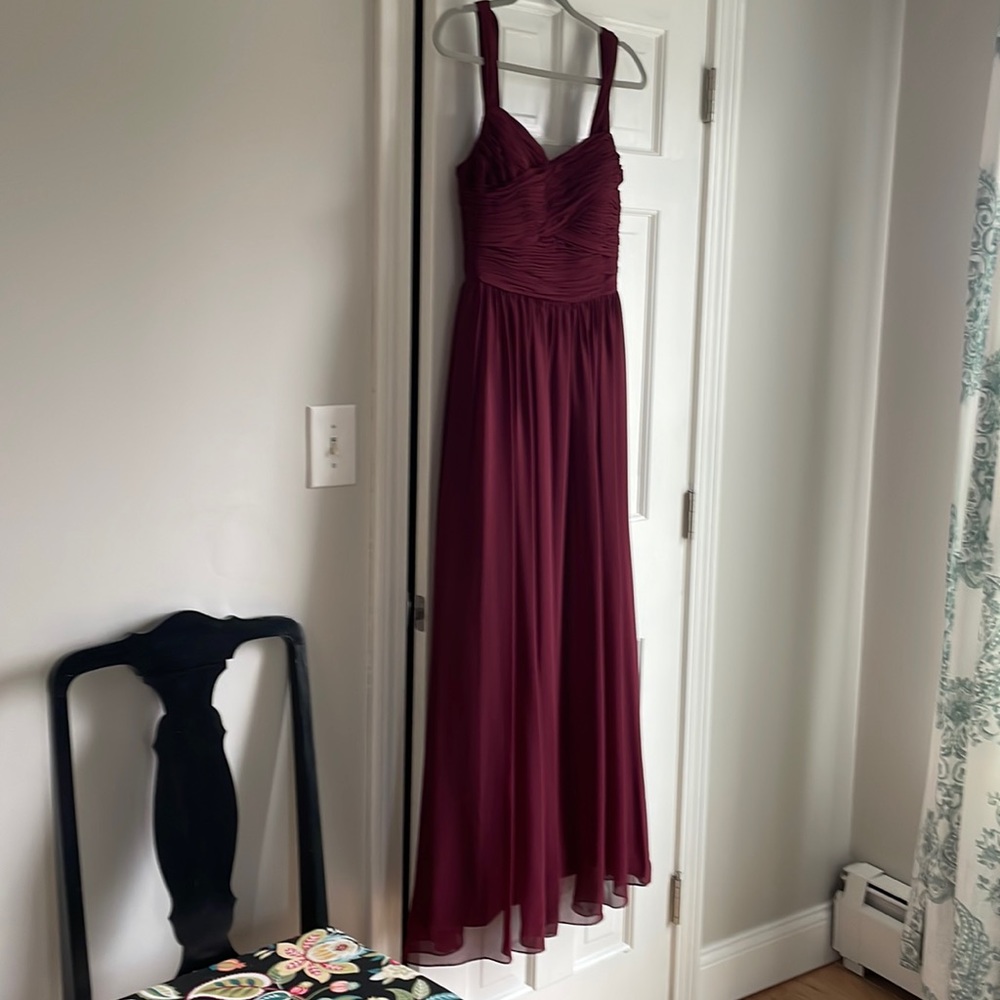 Azazie Burgundy dress - like new
